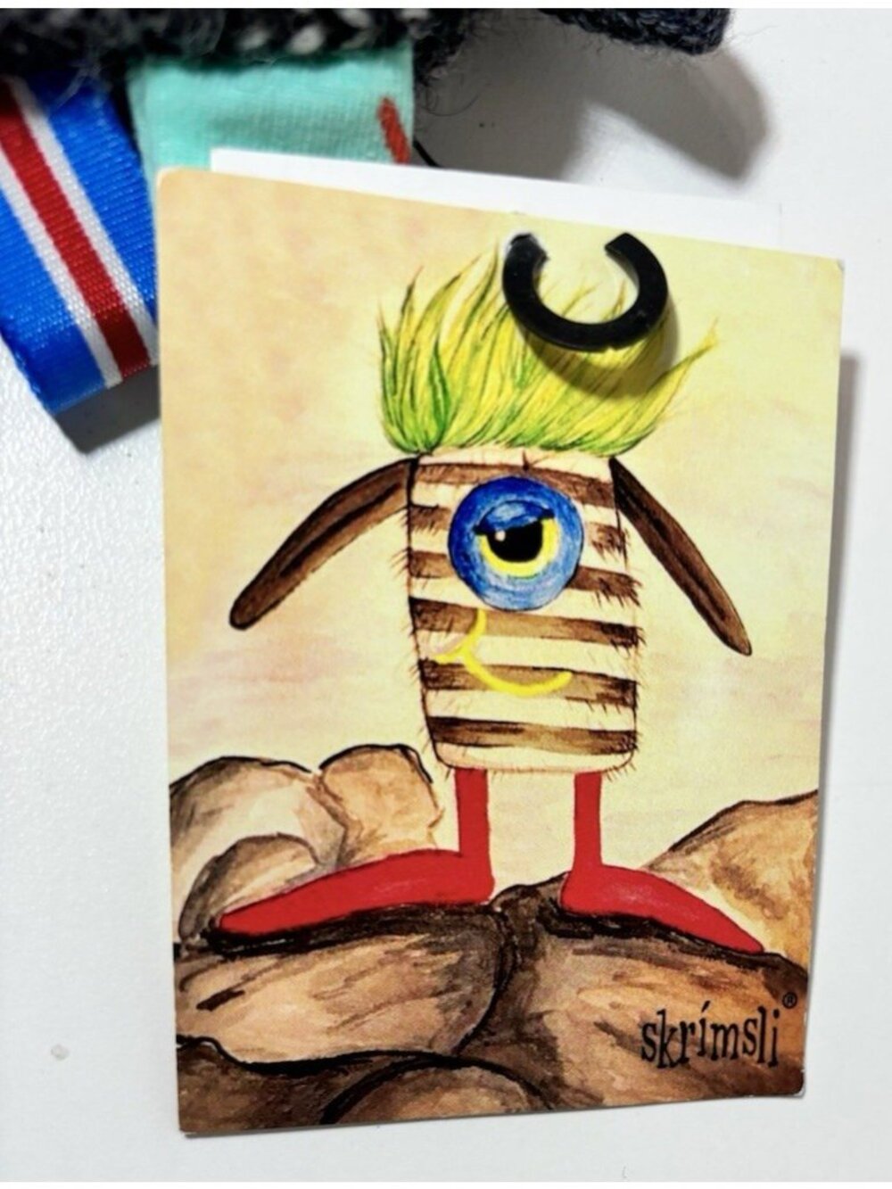 Rare! Handmade Icelandic Wool Monster "Skrimsli" Unique Stuffed Plush Toy New - Picture 3 of 5